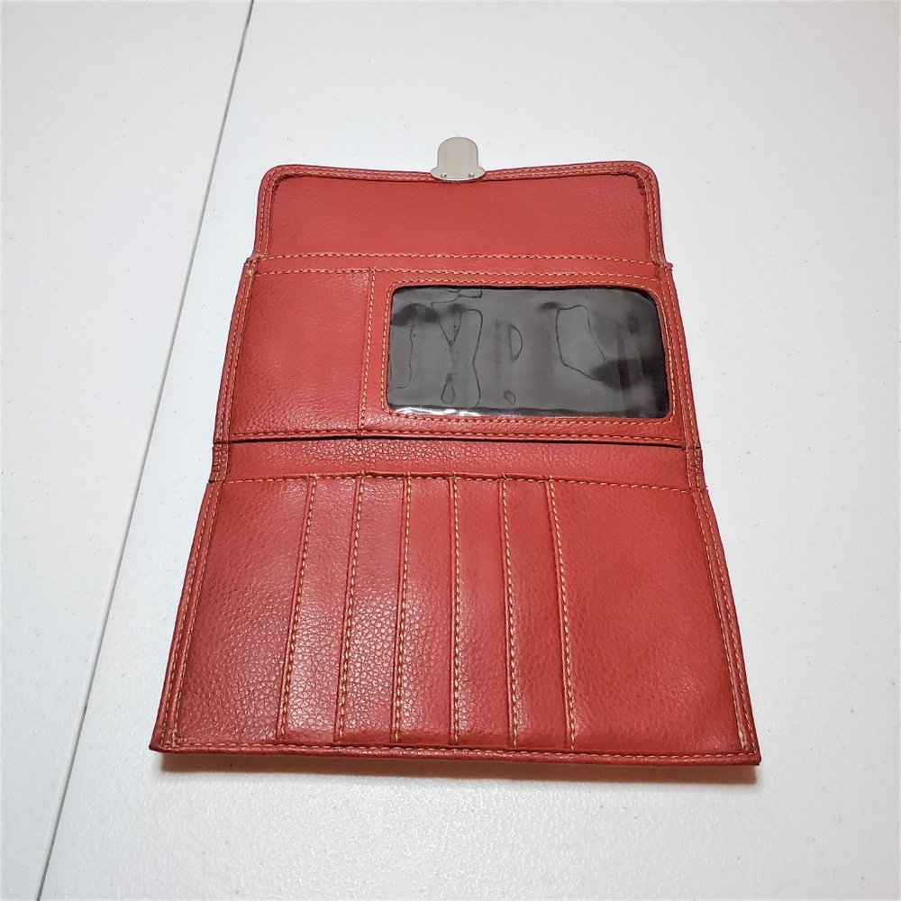 *SOLD* Pebbled Faux Leather Bi-Fold Wallet Organizer - Picture 6 of 9